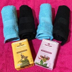 Natural Bar Soap & Wash Cloth Bundle